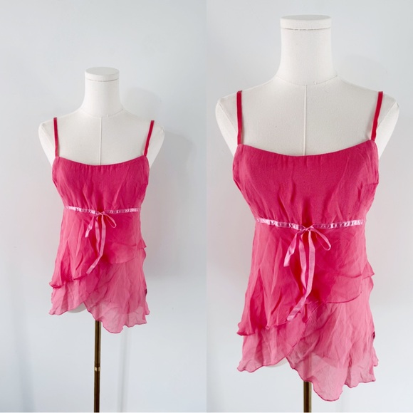 Bebe 100% silk babydoll camisole - Picture 5 of 6
